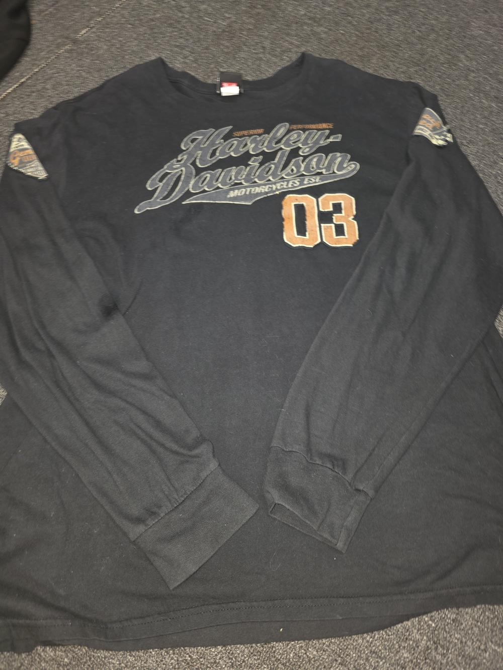 Harley-Davidson Men's Black Long Sleeve Graphic Shirt